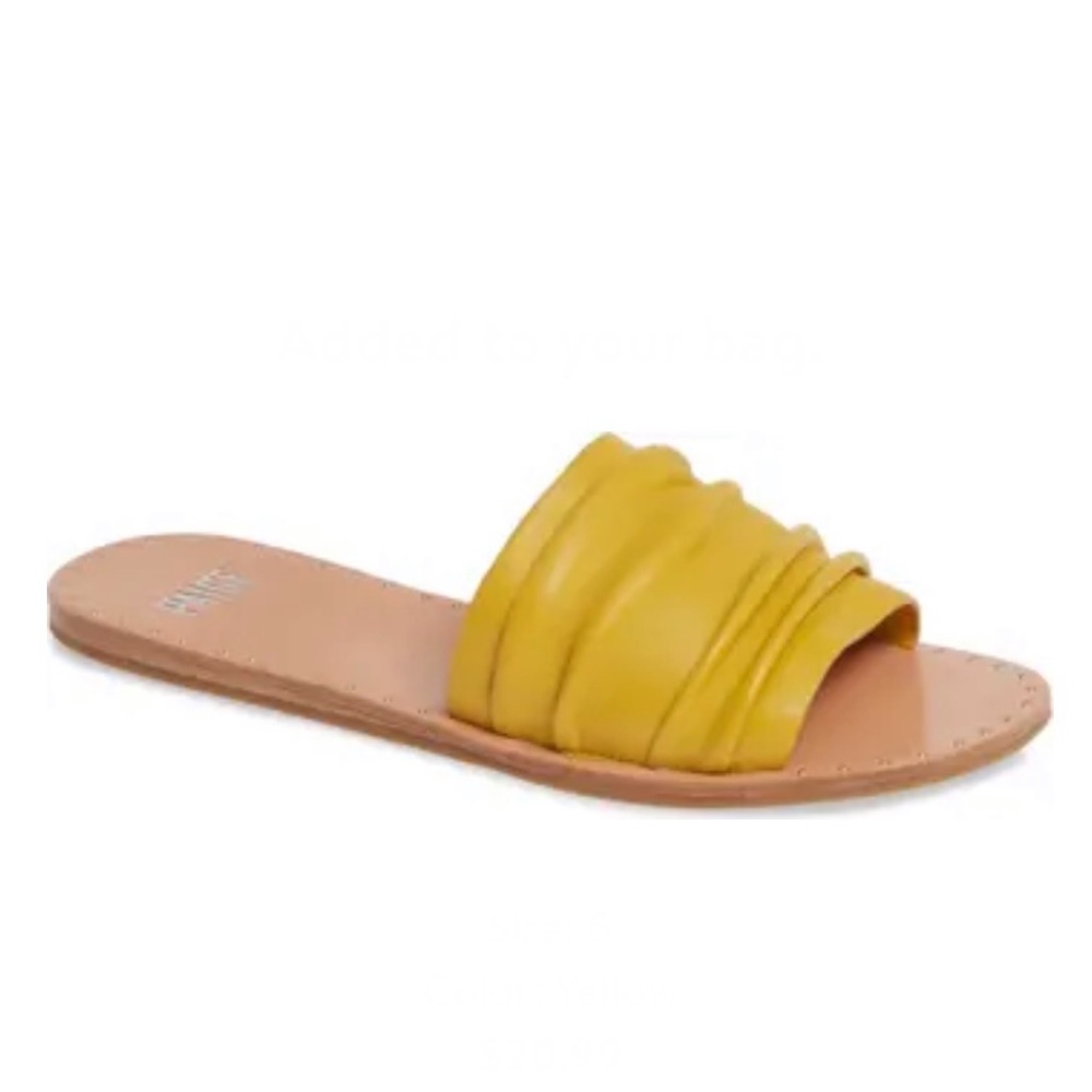 PAIGE Yellow Emilia Slide Sandal Size 6